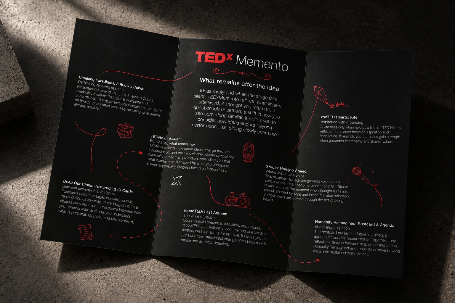 TEDx open tri-fold brochure