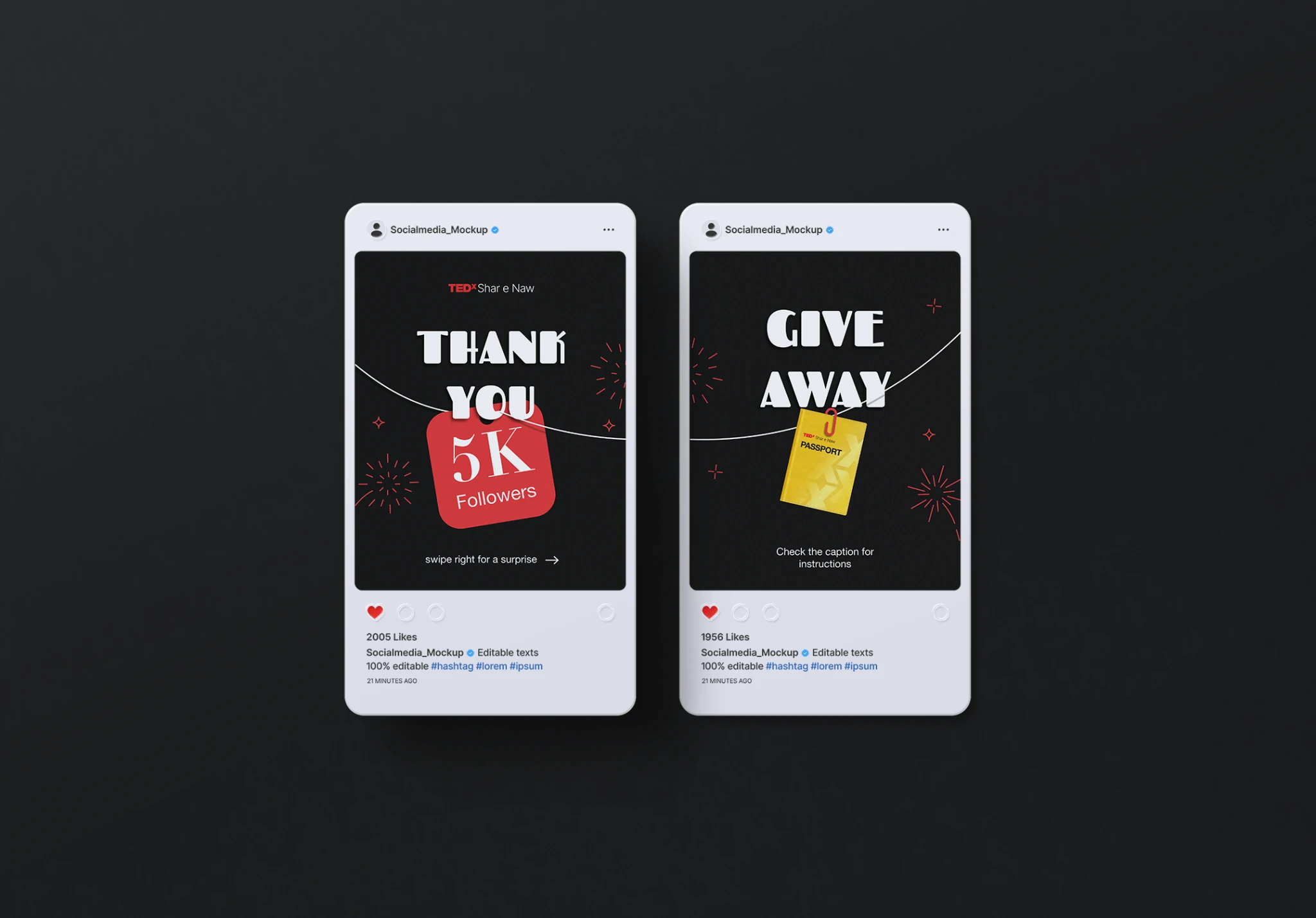TEDx milestone and giveaway posts